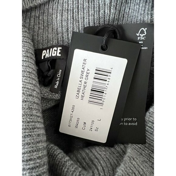 Paige Izabella Off the Shoulder Wool Blend Sweater Women Wool warm gray - Picture 6 of 6